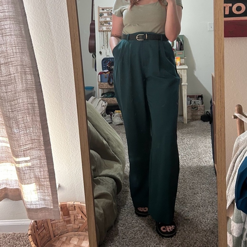 Curve Love A&F Sloane Tailored Wide Leg Pant